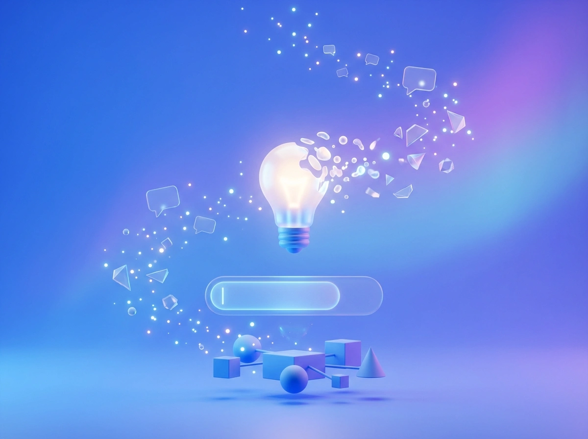 Illustration of creative idea input and inspiration